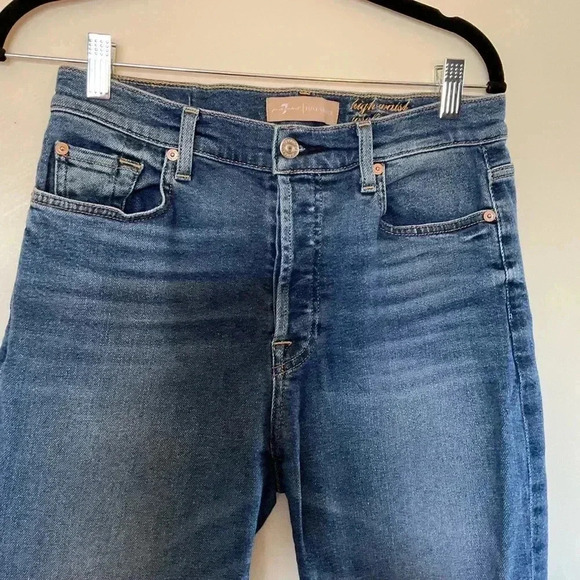 7 For All Mankind Luxe Vintage Button Front High Waist Josefina - Picture 2 of 7